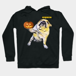 Charming English bulldog going Halloween trick or treat Hoodie